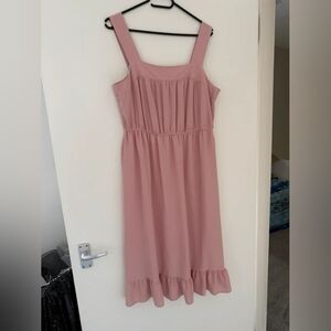 Papaya Mauve Pink Midi Dress